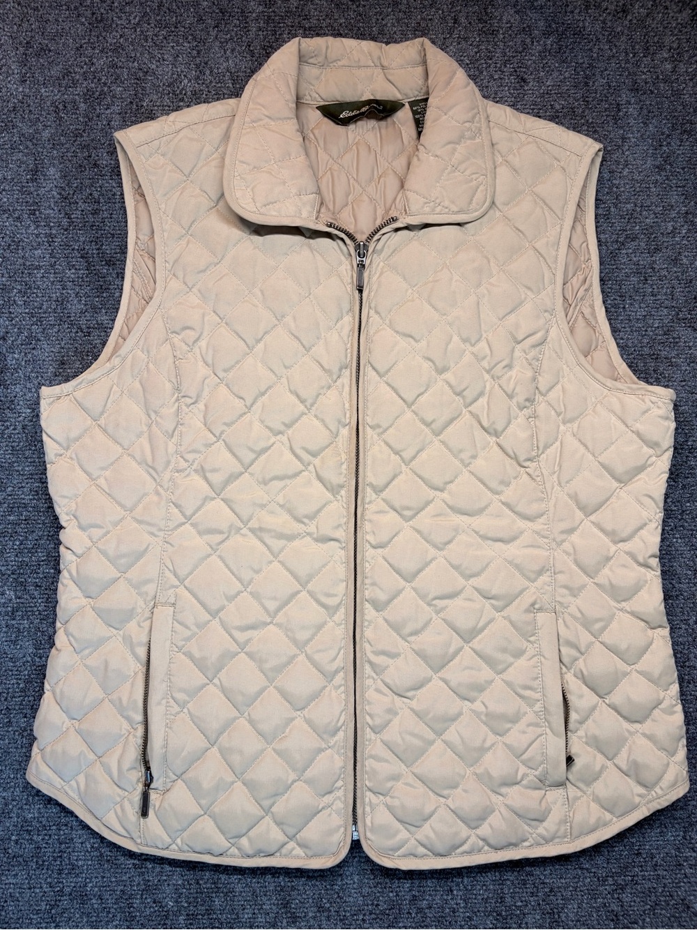Eddie Bauer Quilted Sleeveless Vest in Beige